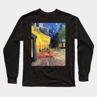 Cafe Terrace at Night by Van Gogh Long Sleeve T-Shirt